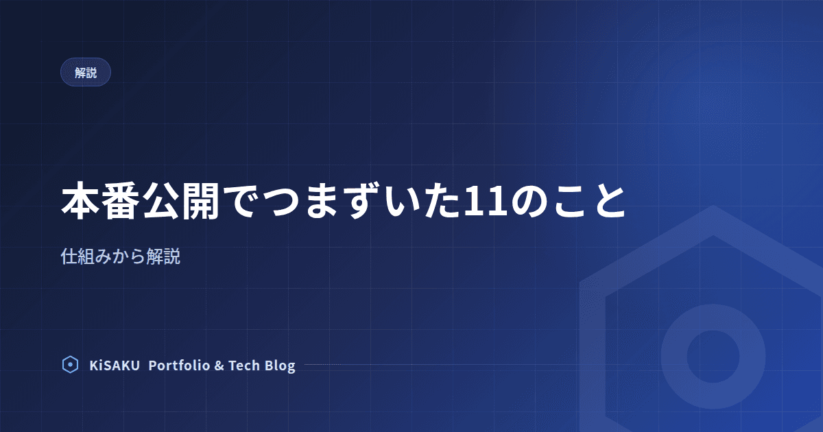 本番公開でつまずいた11のこと 記事のサムネイル