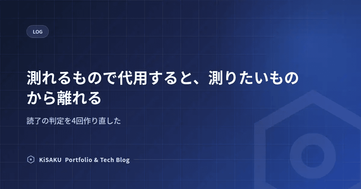 測れるもので代用すると、測りたいものから離れる
